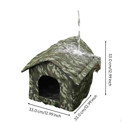 Outdoor Cat Shelter, Insulated Waterproof House, Warm Bed for Stray Felines and Small Dogs