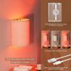 Wall Rechargeable Sconce Magnetic Wireless Lamp Set Kit RGB Colors Dimmable with Fabric Linen Shade and Remote, Lighting 2Pcs