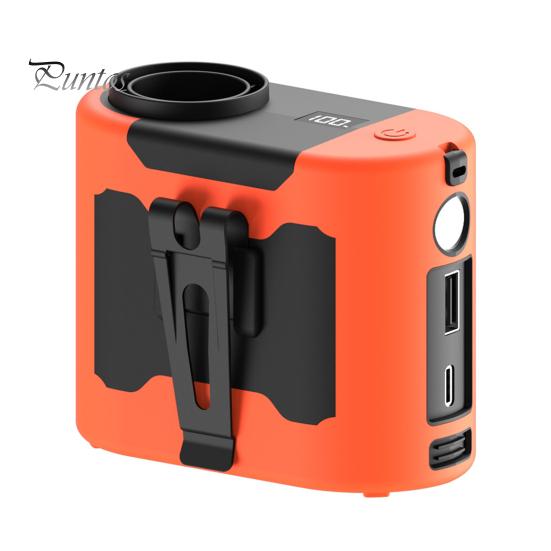 

Вентилятор с креплением на талию и светодиодной подсветкой, 5 скоростей, регулируемый, 10000 мАч, перезаряжаемый, носимый вентилятор, многофункциональный портативный вентилятор для профилактики теплового удара оранжевый