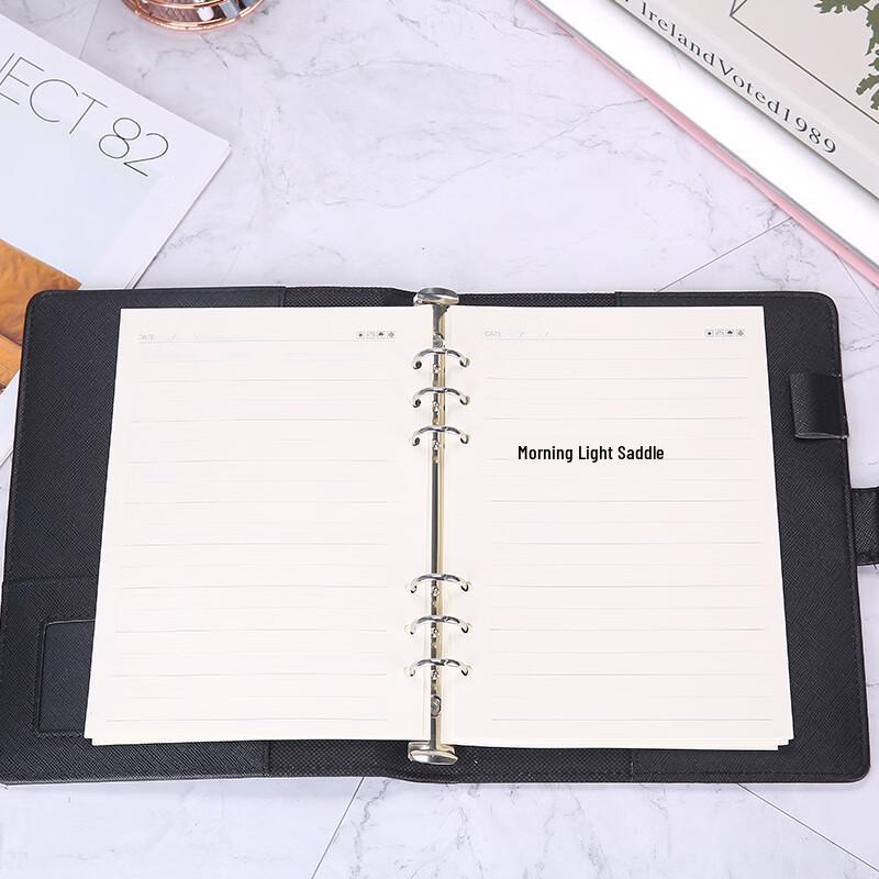 M&G A5 Soft Leather Loose-Leaf Notebook