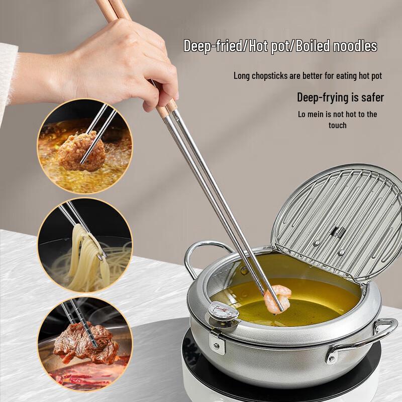 

Kuaikuaixiong 304 Stainless Steel & Beechwood Chopsticks