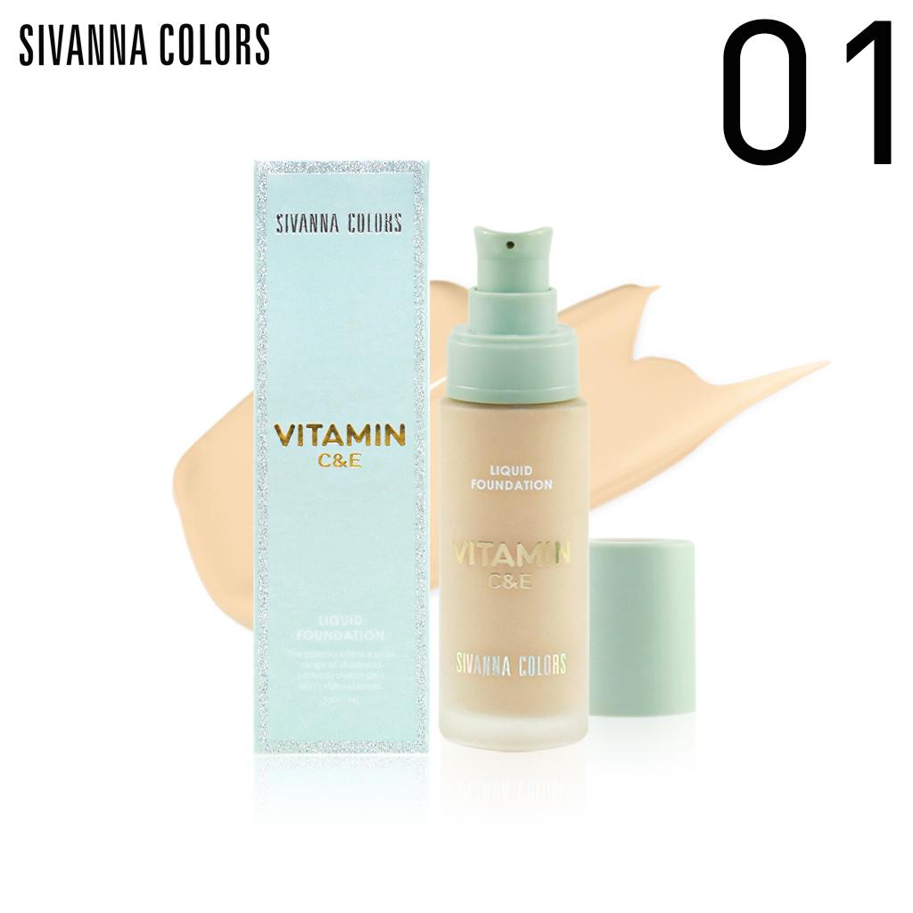 Sivanna Colors Podkład w płynie Witamina C&E nr 01 - 02 30 g. HF165 - Tajski makijaż kosmetyczny