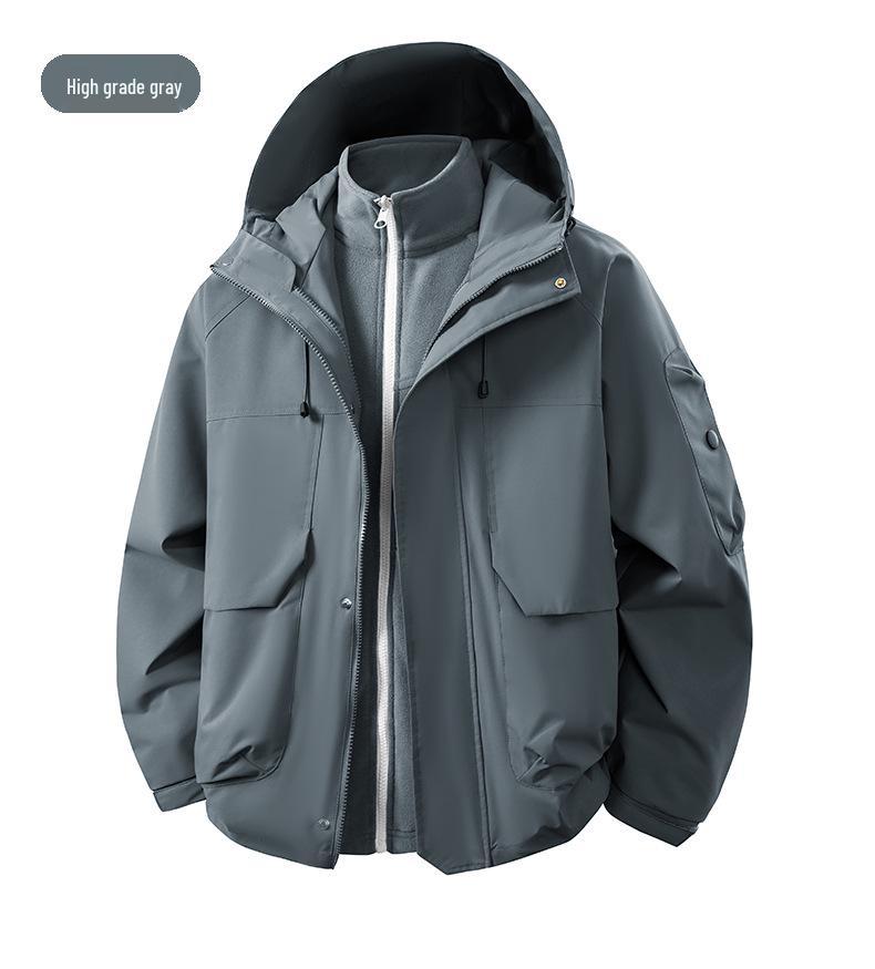 2025 Cross-Border Dopamine Mountaineering Jacket: Unisex Three-in-One Outdoor Coat for Autumn and Winter