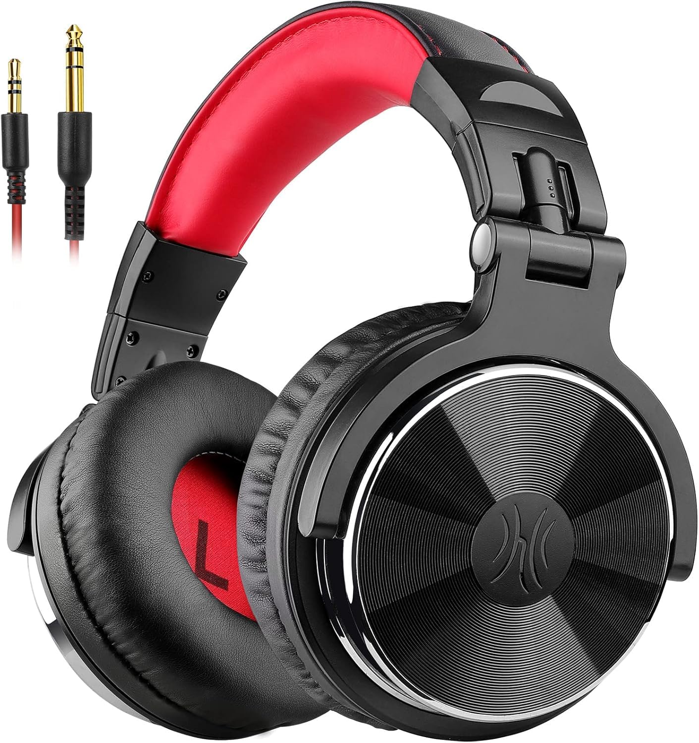 

OneOdio Pro 10 50mm DJ Monitor Studio Podcast Red Over-Ear Headphones, Wired, Bass-Enhanced, Drivers, Headphones, Recording, Mixing, Monitoring,