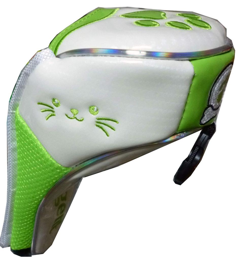 Golf Headcover for Utility Clubs, Paw Print Design with Magnetic Closure (White/Green, for Utility Clubs)