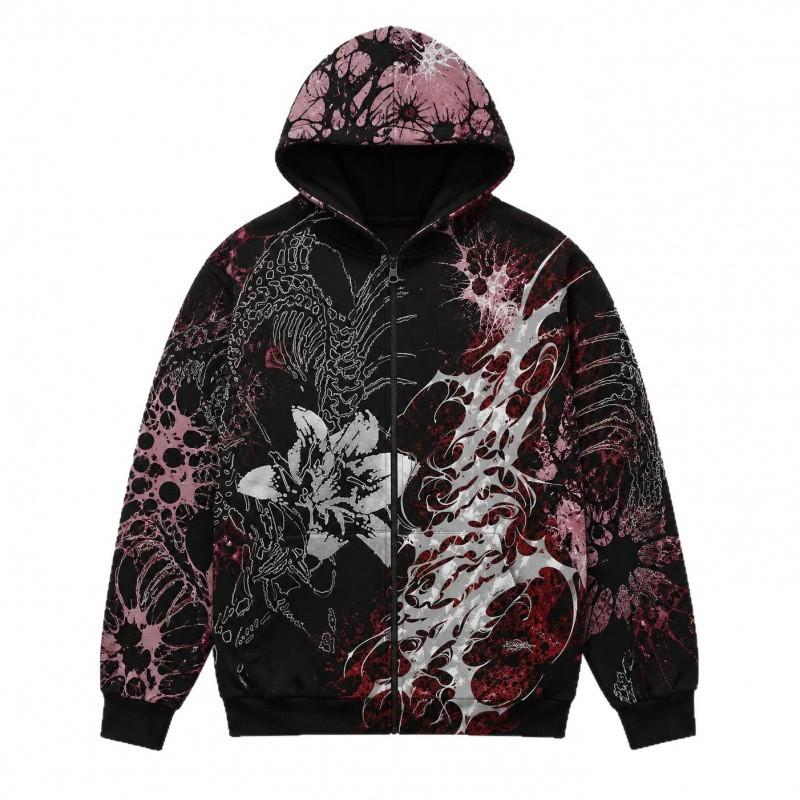 Halloween Youth Trend 3D Print Zip-Up Hoodie Teens