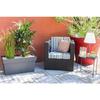 Jardinière Muret à réserve d'eau avec roulettes - EDA - Toscane - 74 L - 79 x 35 x H.39 cm - Gris Anthracite