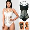 Damen-Bikini, Netzstoff, Tanga, Bodysuit, Badeanzug, Badeanzug, Bodysuit