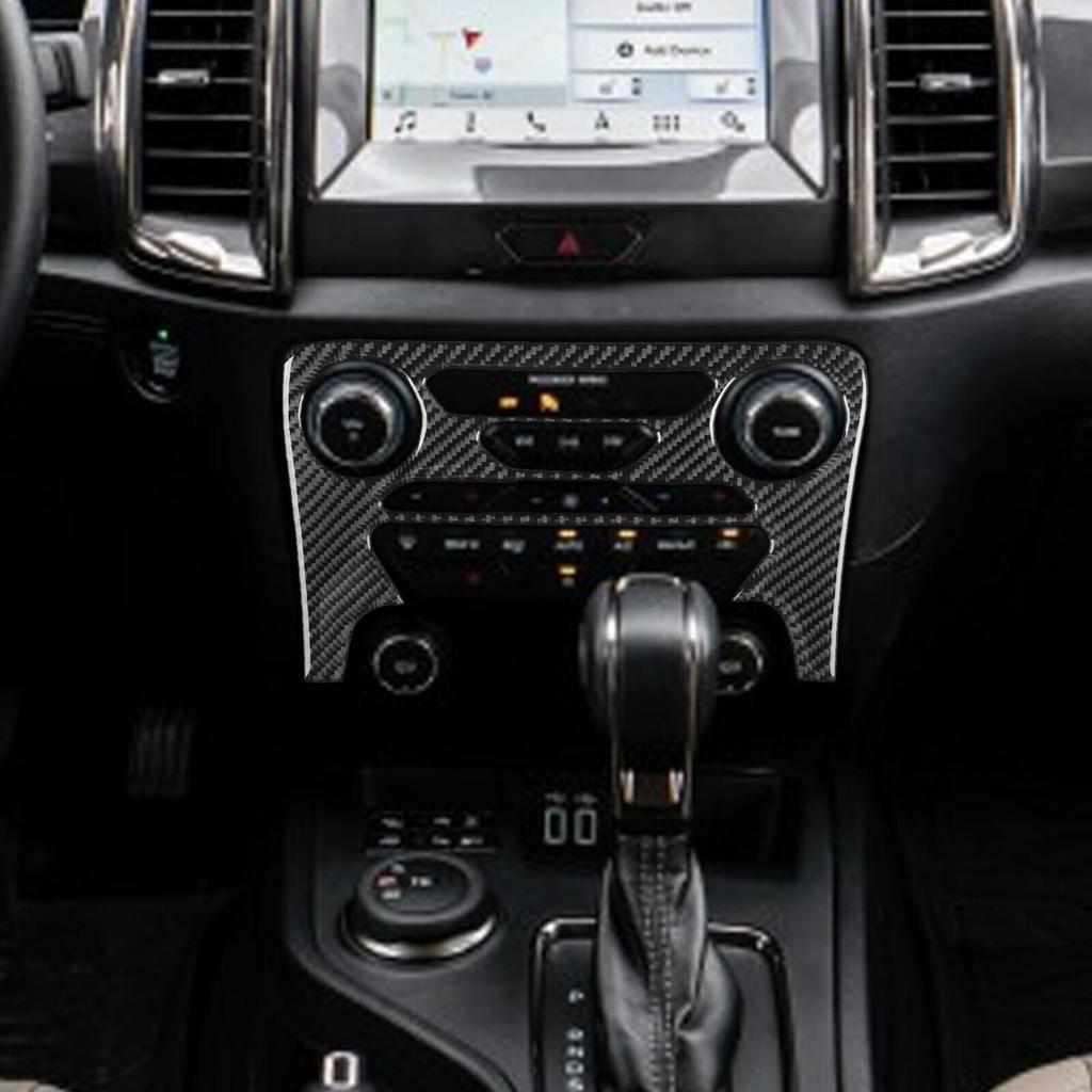 1PC Carbon Fiber Center A/C Control Panel Cover Trim For Ford Ranger -