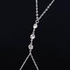 Yousheng Body Chain Sexy Simple Faux Diamond Inlaid Integrated Adjustable Dress Up Gift Lady Cross Bikini Belly Chain Body Jewelry Daily Wear