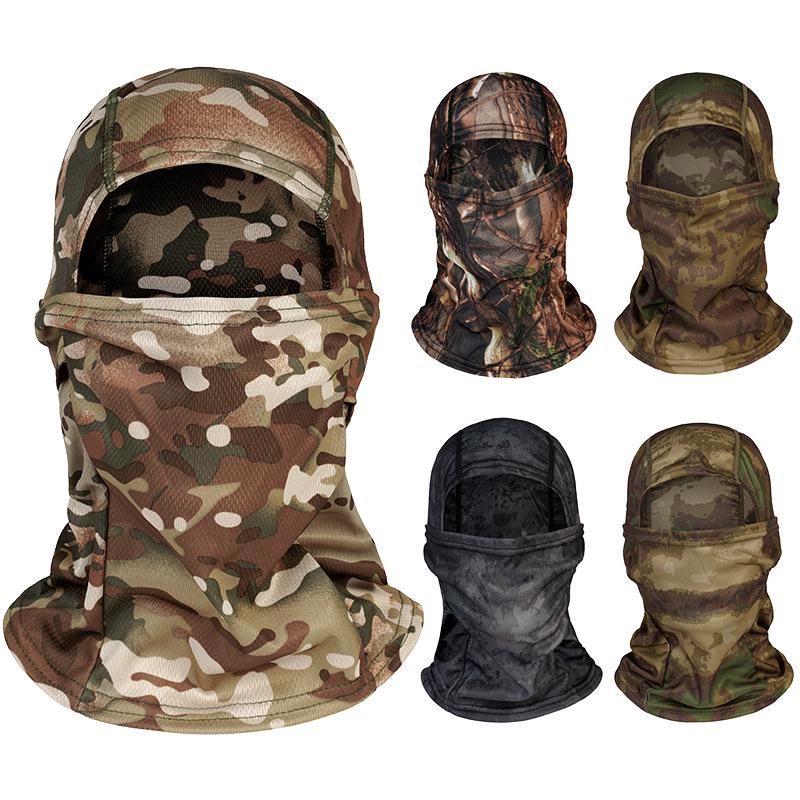 American Camouflage Cycling Balaclava - Sun Protection & Windproof Quick-Dry Face Mask for Outdoor Activities