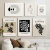 Abstract Matisse Face Line Rainbow Beige Boho Posters Canvas Painting Wall Art Print Pictures Living Room Interior Home Decor