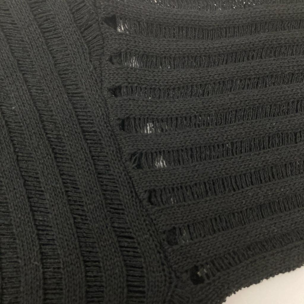 Deuxieme Classe 2011 Black Silk Linen Sheer Oversized Knit tops Not written blackUsed