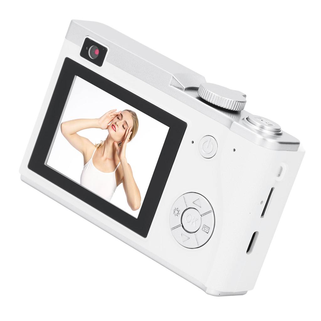 4K Digital Camera 16x Zoom Portable 2.4 Inch Selfie Camera High Resolution 64MP Video Camcorder for Photography Travel 64GB
