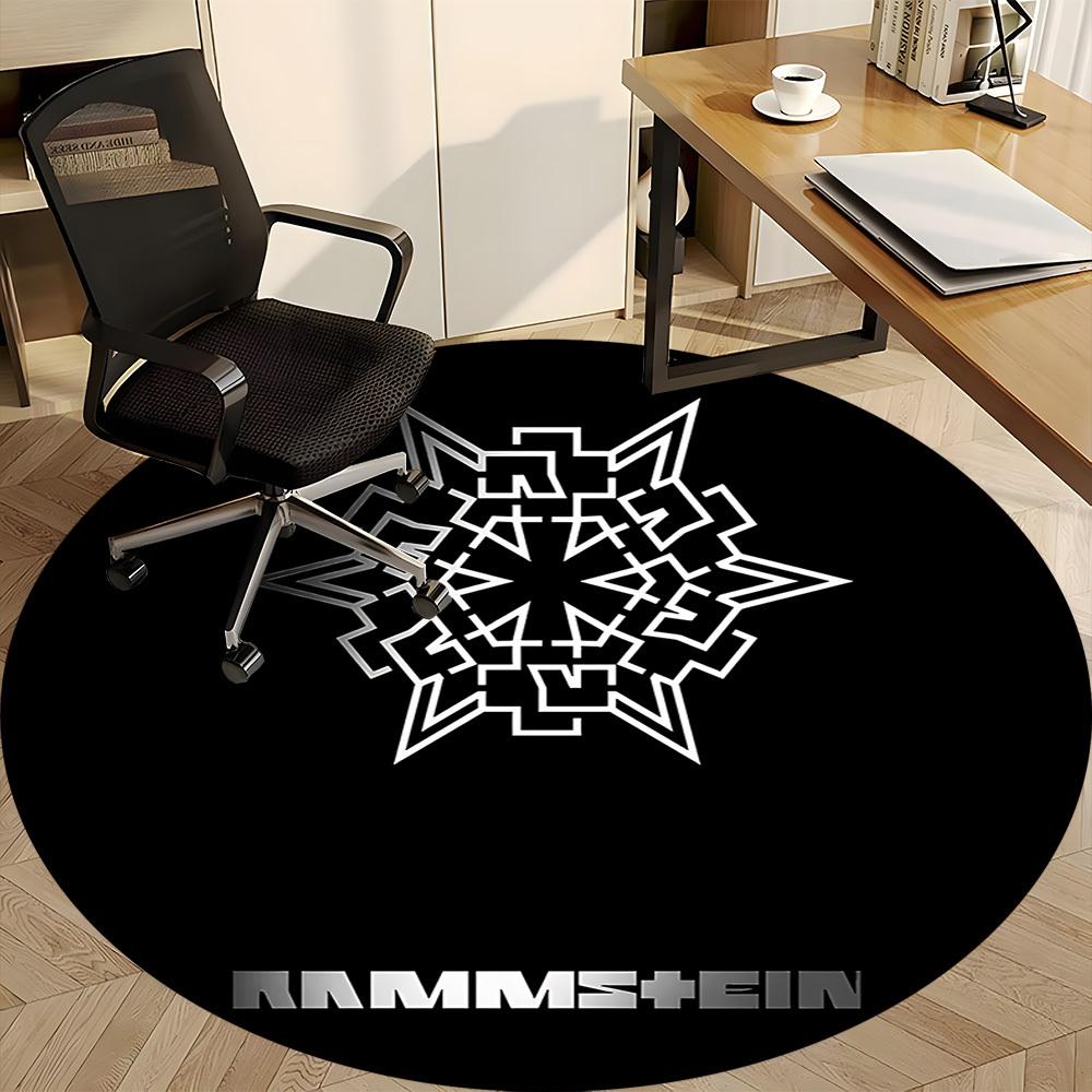 1PC Rammstein Office Round Rug, Non-slip, Soft and Durable Office Rug for Interior Decoration, Perfect for Office Yy250915155