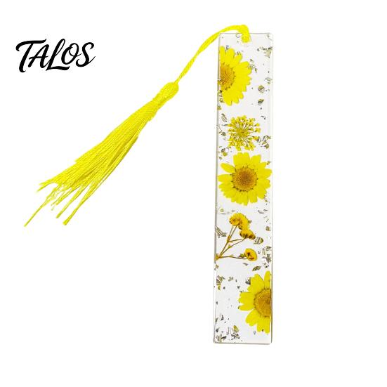 Aesthetic Page Holders Dried Flower Resin Bookmarks with Tassels, Double-Sided Magnetic Birthday Gift for Readers Book Lovers Friends, Pretty