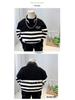 Striped Knit Sweater for Boys - Cozy Autumn/Winter 2025 Korean Style Pullover