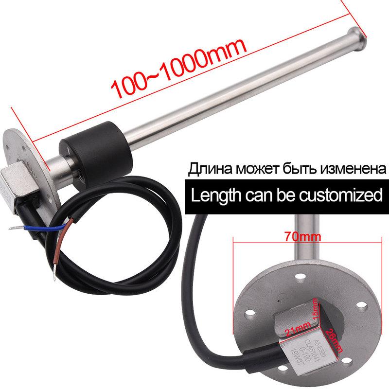 HD Boat Car Fuel Sending Unit with 100 ~ 1500 Mm Fuel Level Sensor With Indicator Tank Meter 0~190 Ohm Fuel Gauge For Motorcycle