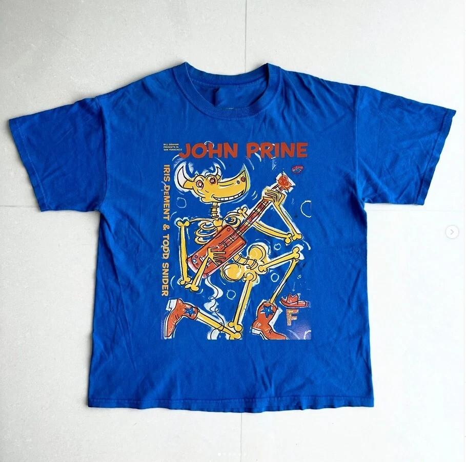 

John Prine 1999 The Fillermore T Shirt Full Size S5XL Blue KK1715 Unisex T-Shirt S