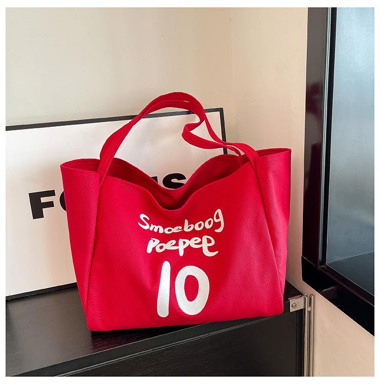 New Shoulder Bag Tote Bag Large Capacity Shopping Bag Lazy Style Letter Armpit Bag