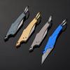 Portable Pure Titanium Folding Knife MINI Damascus Blade Camping Multifunctional EDC Tools Key Chain Foldable EDC Key Ring
