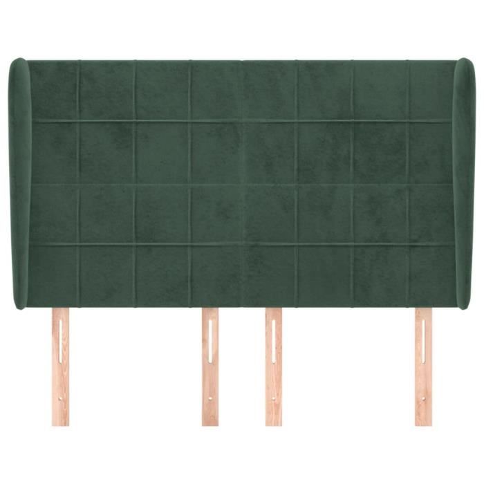 VidaXL Headboard with Ears Dark Green 147x23x118-128 Cm Velvet3118007