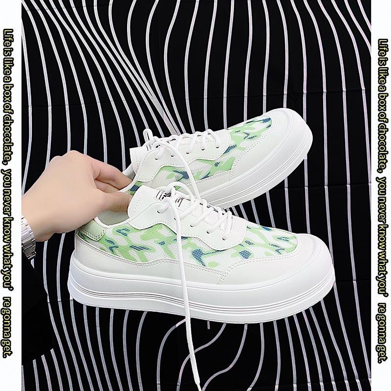 Fashion Platform Shoes Men Sneakers Footwear Lace-up Height Increase Casual Shoes White Mens Vulcanize Shoes Zapatos De Hombre