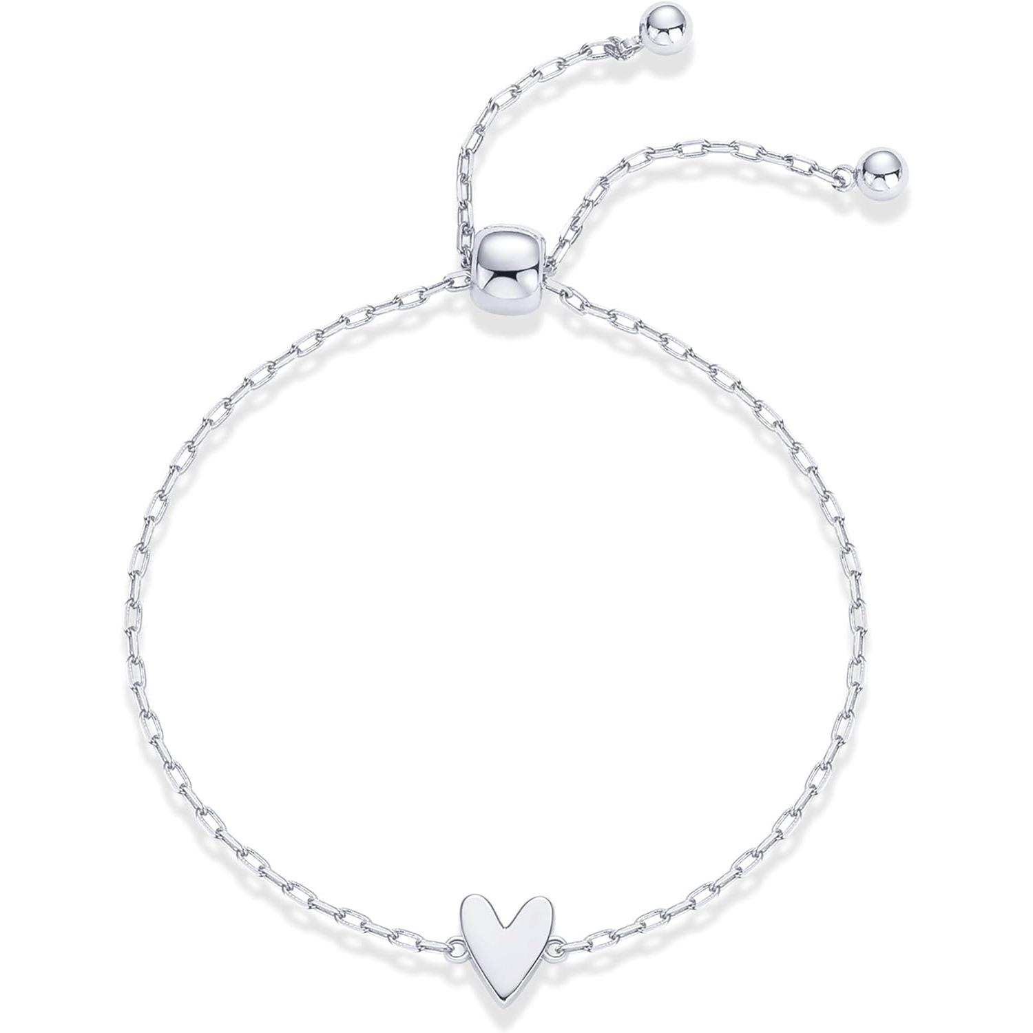 

Women s Heart Shaped Hollow Pendant Adjustable Friendship Bracelet Set
