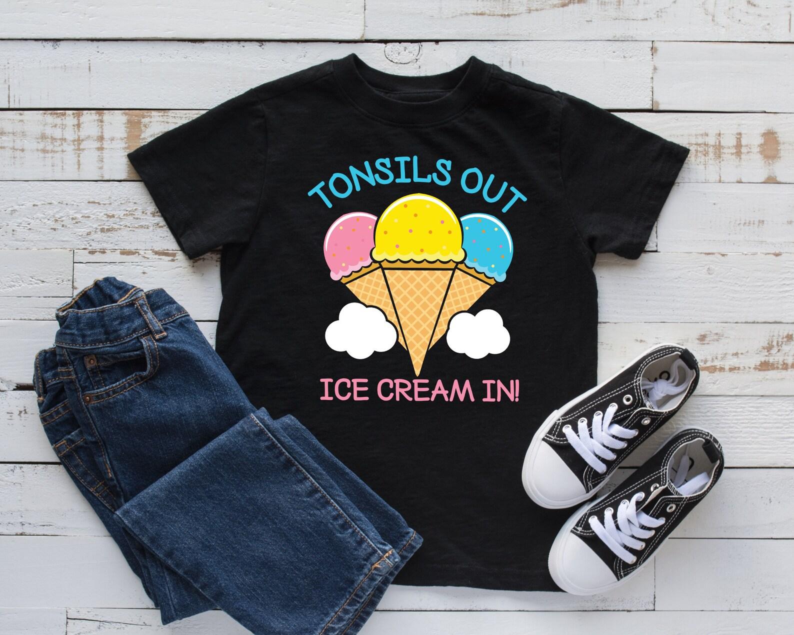 Tonsils T-Shirt, Funny Tonsils Ice Cream, Tonsillitis Kids Tee,Tank Top, T-shirt, T-shirt,T-shirt, Kids Tee Apparel Gift M
