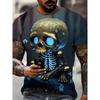 3D Bat Pattern Mysterious Totem Men's T-Shirt Summer Retro Cool Gothic Harajuku Short Sleeve Top Fashion Creative Casual Clothes