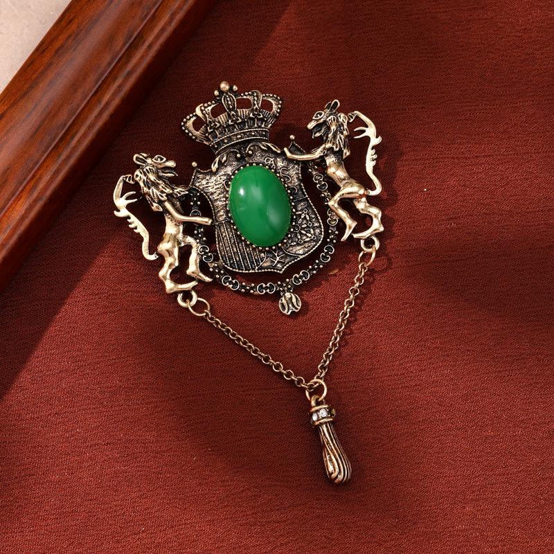 Барочная придворная брошь, высококлассная дизайнерская цепочка, британская брошь с бахромой, старинная женская булавка