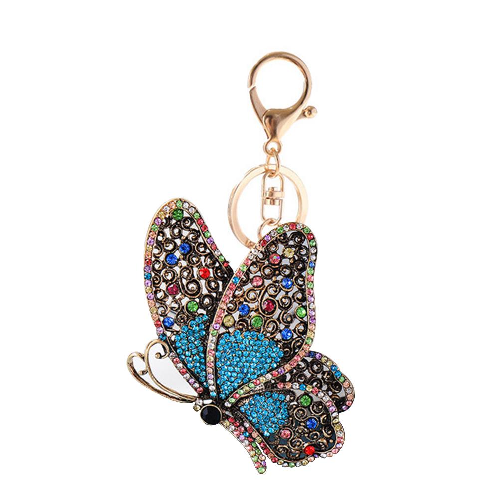 DIY Butterfly Rhinestone Painting Keychain Rhinestone Painting Special Shaped Butterfly Keychain Christmas Gifts for