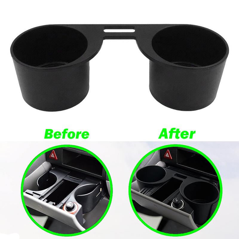 Car Interior Water Proof Console Cup Holder Insert Double Hole Holder Plastic Accessories For VW Transporter T5 2003 2004-2015