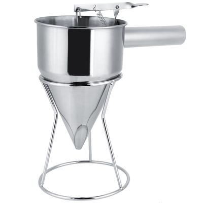 Stainless Steel Funnel Kitchen Cooking Octopus Ball Maiking Funnel with Bracket