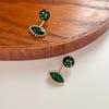 Emerald Gemstone Devil's Eye Detachable Earrings - High-Value, Unique Design for European & American Banquets