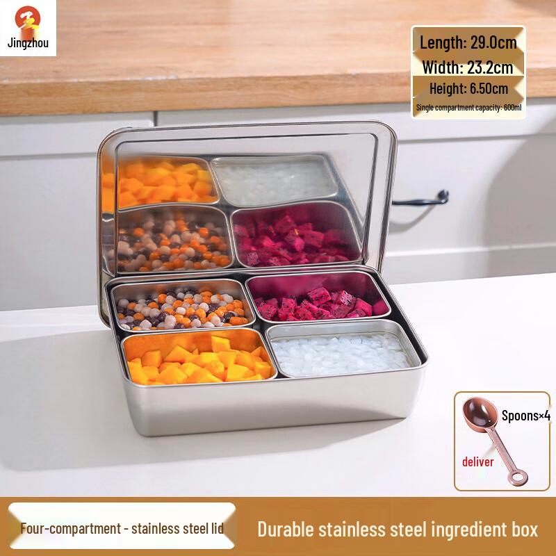 Stainless Steel Multi-Compartment Dessert Serving Set