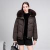 New short cotton clothes women's winter slim fashion thickened fur collar thickened warm jacket
