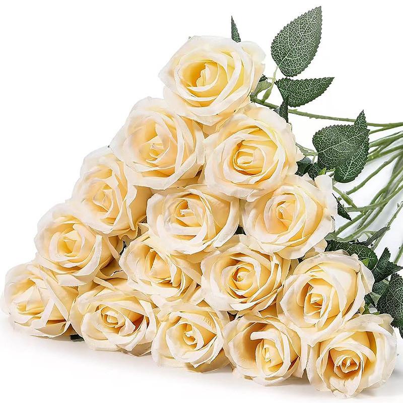 Gothic Style Silk Rose Artificial Flower With Curved Stem For Wedding And Party Arrangements