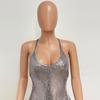 Temperament Backless Sequin Bag Hip Nightclub Fashion Women Spice Halter Cutout Dress