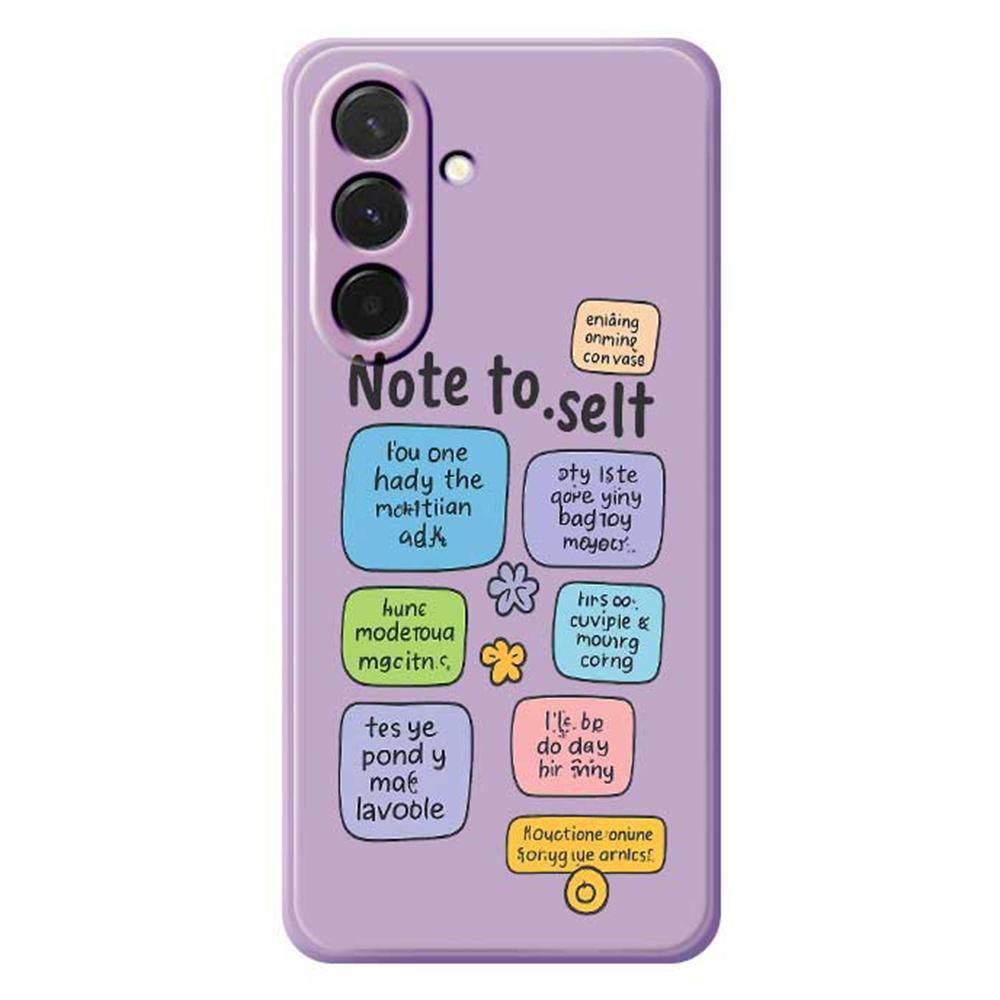 For Samsung Galaxy A36 5G Case Colored Sticky Notes Pattern Printing Straight Edge TPU Phone Back Cover