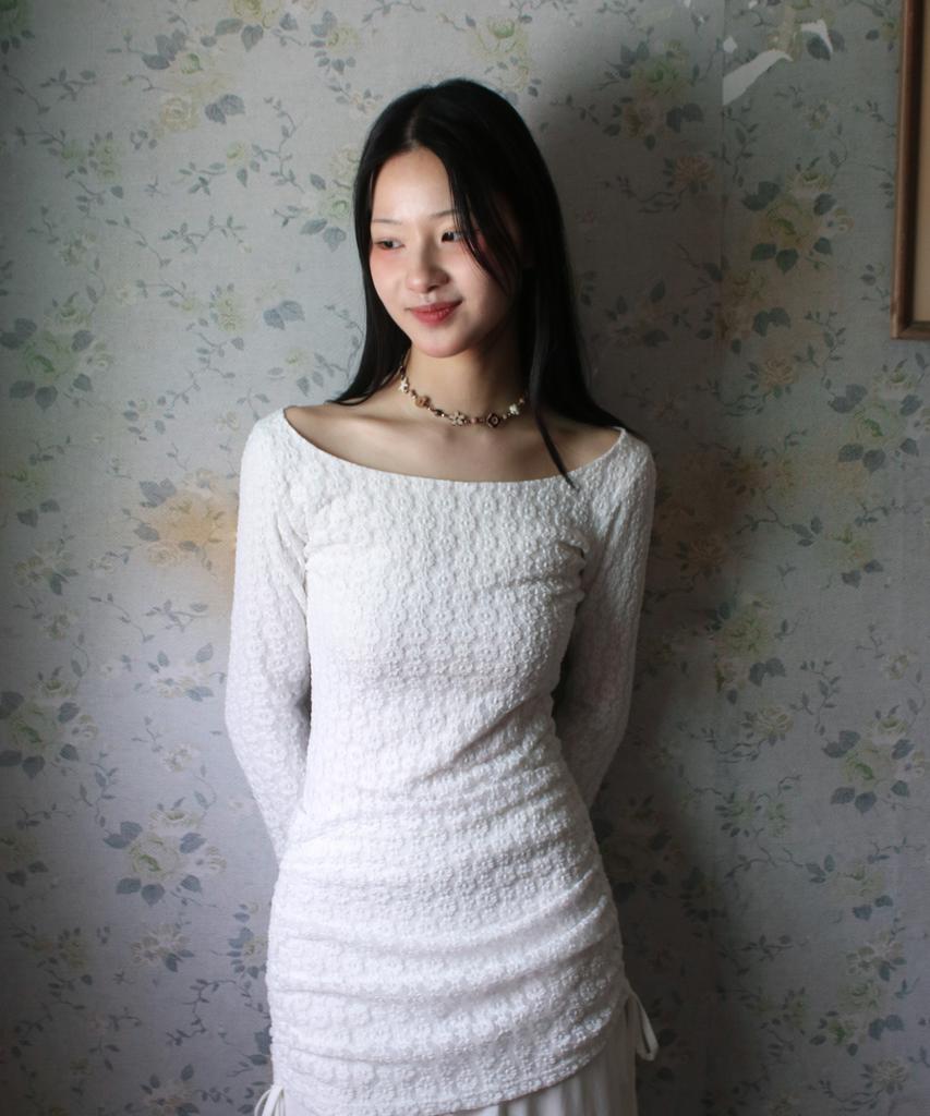RUBATI Alina Antique Lace Long Sleeve T-Shirt_Ivory