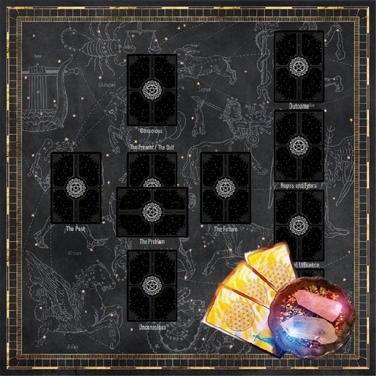 Lesekarten Astrologie Tischdecke Tarots Divinationen Tischdecke Altartuch Divinations Brettspiel Zubehör