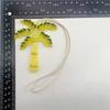 New Crystal Applique Patch Bag Pendant Sequin Coconut Tree Patch Keychain Hanging Rope 3D Beaded Patch Lanyard Gift