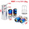 17HEX 42mm M12X1.5 M12X1.25 Koyu Mavi Çelik Otomobil Jant Kilit Bijonları 20 adet/set