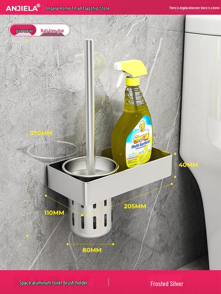 Nástěnná sada držáku na WC štětku pro efektivní čištění