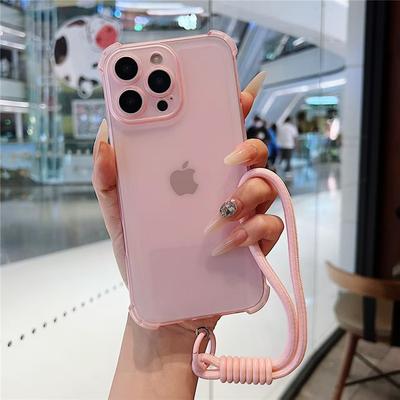 Kordonlu Yeni Şeffaf Mat Telefon Kılıfı Xiaomi POCO X7 Pro M7 F7 F6 F5 X6 X5 M6 Pro C65 C75 C71 İçin Darbeye Dayanıklı Bilek Kayışlı Kapak