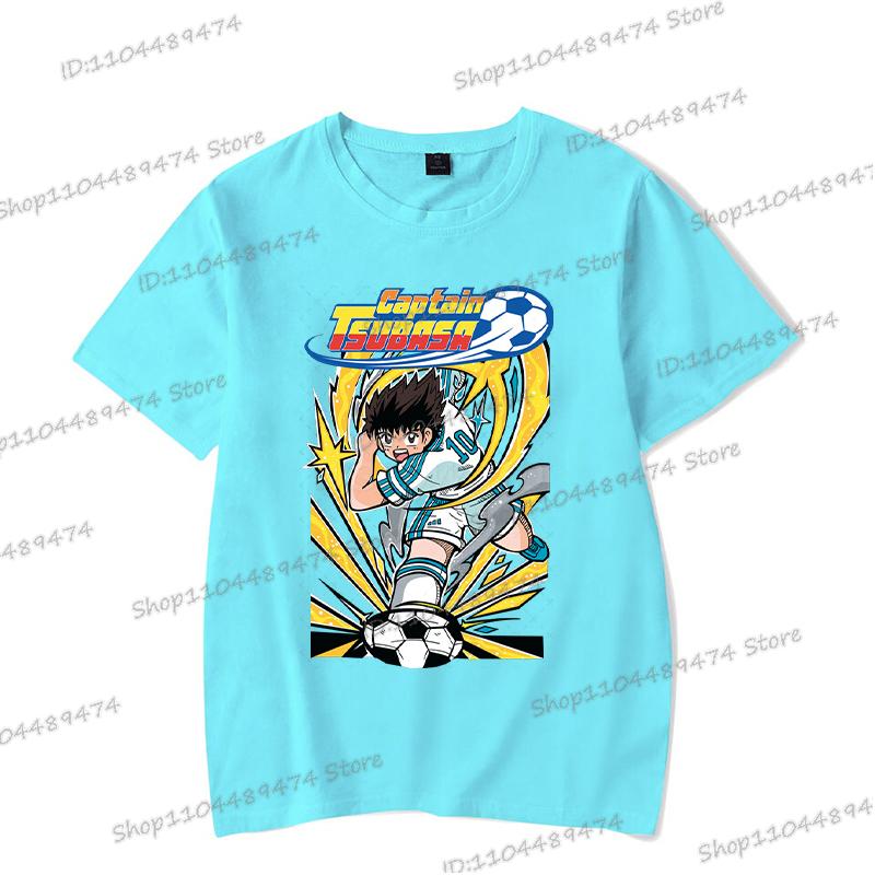 Comic Captain Tsubasa T-shirt Hip Hop Football Lover Gifts Short Sleeve T Shirt Cartoon Fashion Men Women Anime Streetwear