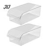 Fresh Keeping Produce Keepers Refrigerator Storage Box with Handle, Clear PET Pull Out Drawer Home Kitchen Accessories Organizer, Stackable