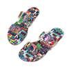 Large Size Women's Slippers Flat Bottom Print Open-toed Bohemian Sandals