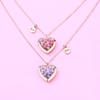 2x/Set Heart-shaped Pendant Necklace Best Friends Necklaces Photo Box Necklaces